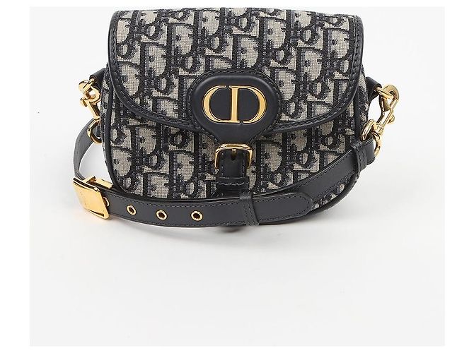 Dior Small Oblique Jacquard Bobby Shoulder and Crossbody Bag Navy - view 2