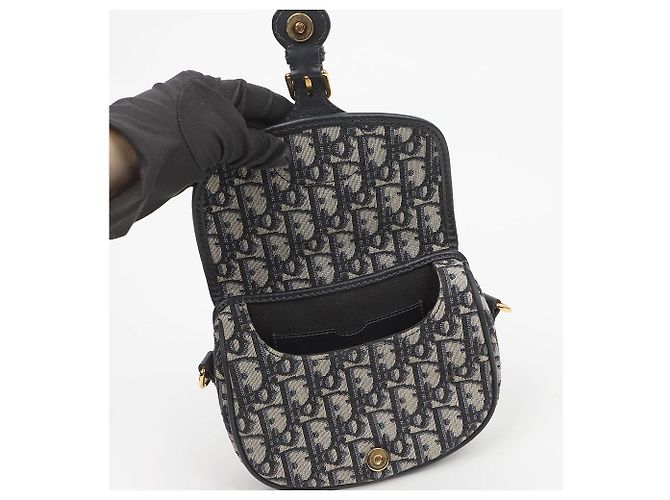 Dior Small Oblique Jacquard Bobby Shoulder and Crossbody Bag Navy - view 8