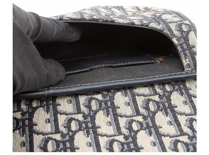 Dior Small Oblique Jacquard Bobby Shoulder and Crossbody Bag Navy - view 9