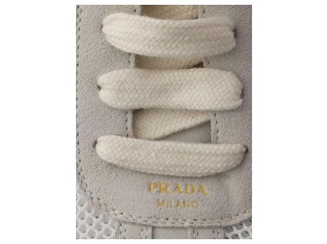 Prada Sneakers Monte Carlo Reissue in camoscio e mesh - vista 5