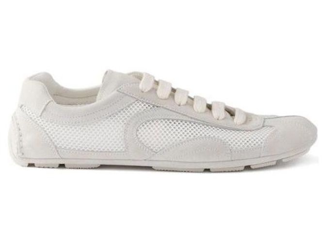 Prada Sneakers Monte Carlo Reissue in camoscio e mesh - vista 6