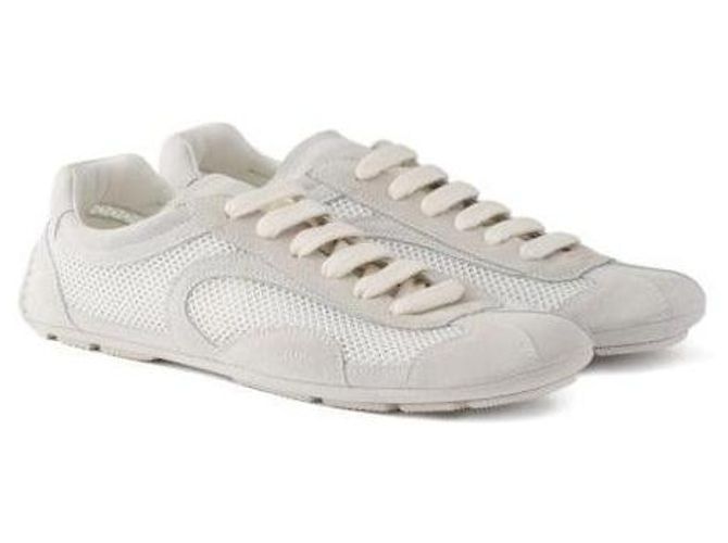 Prada Sneakers Monte Carlo Reissue in camoscio e mesh - vista 8