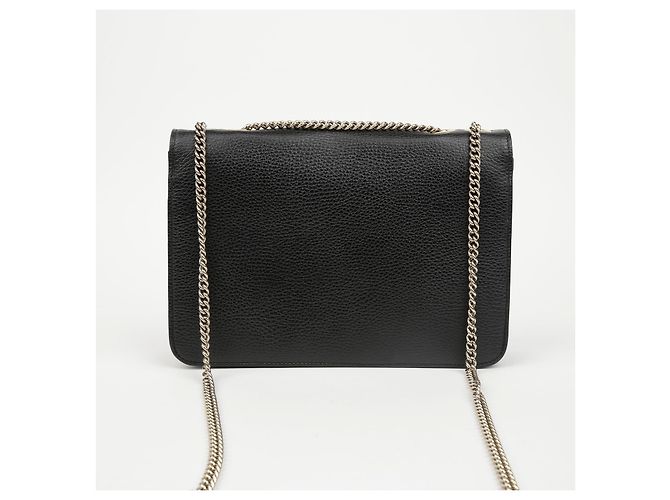 Gucci Borsa a tracolla con catena media Interlocking Nera - vista 5