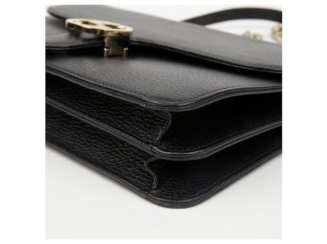 Gucci Borsa a tracolla con catena media Interlocking Nera - vista 9