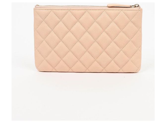 Chanel Caviar Classic Small Pouch Pink Beige Gold - vista 4
