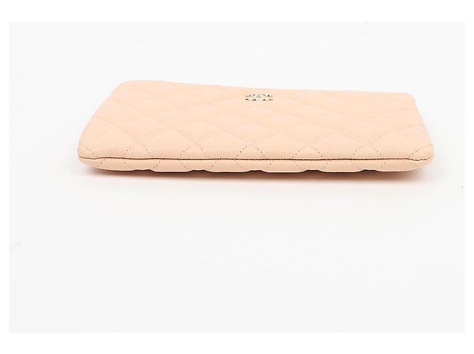 Chanel Caviar Classic Small Pouch Pink Beige Gold - vista 6