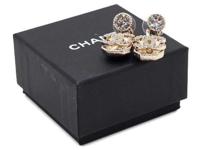Chanel Orecchini CC placcati oro con cristalli da donna Cruise Season - vista 5