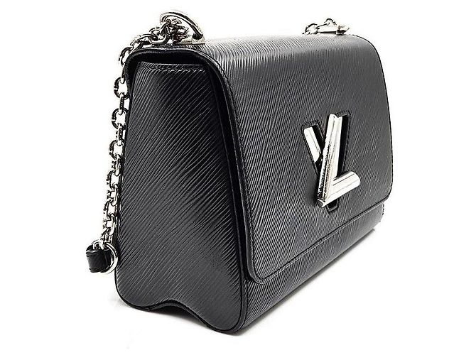 Louis Vuitton Epi Twist MM in pelle nera - vista 3