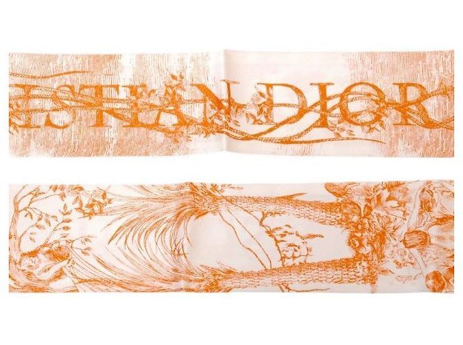 Dior Seidenschal Orange Cher - Ansicht 2