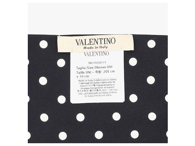 Valentino Sciarpa in seta a pois con frange - vista 8