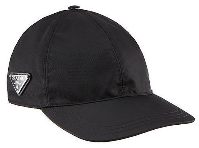 Prada Nylon Triangle Logo Baseball Cap Black - view 3