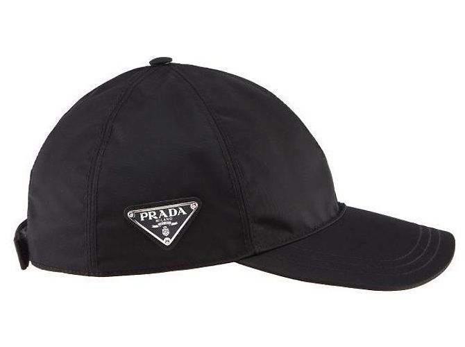 Prada Nylon Triangle Logo Baseball Cap Black - view 6