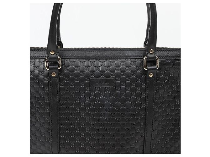 Gucci GG Micro Shima Leder Tote Bag Schwarz - Ansicht 3