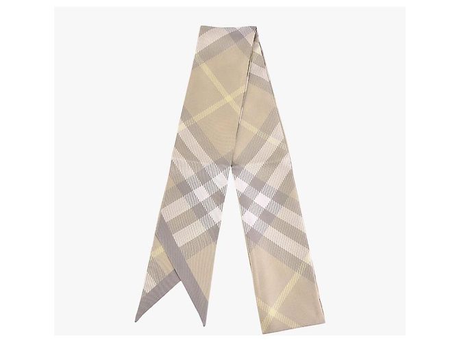 Burberry Lenço Twilly Check de seda para mulher - vista 5