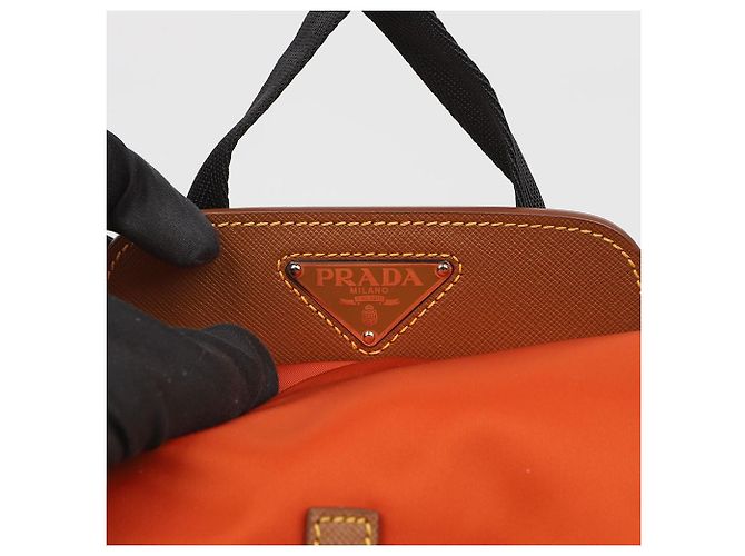 Prada Triangle Logo Backpack - view 3