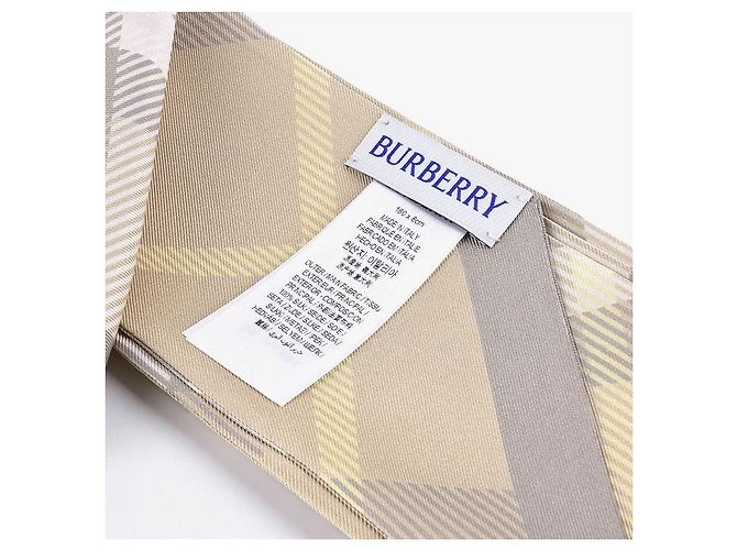 Burberry Sciarpa Skinny in seta Twill a quadri - vista 7