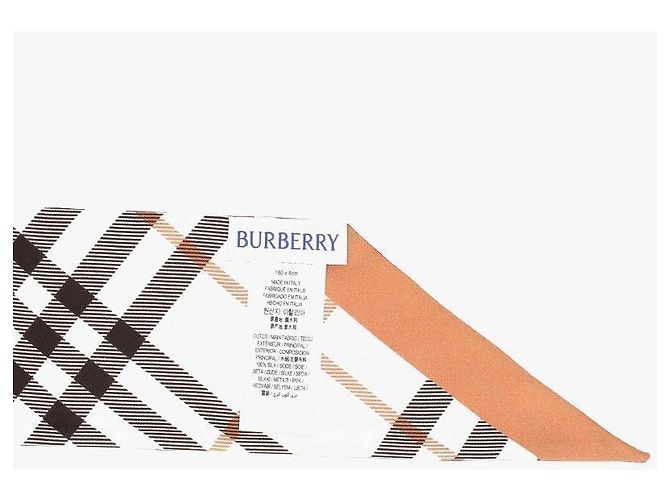 Burberry Pañuelo de seda para mujer con cuadros contrastados - vista 8