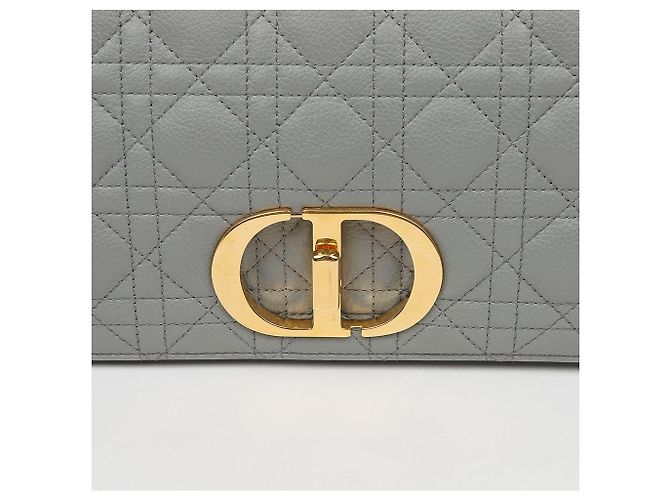 Dior Borsa a Spalla Canoe Cannage Medium Chain Nero - vista 3
