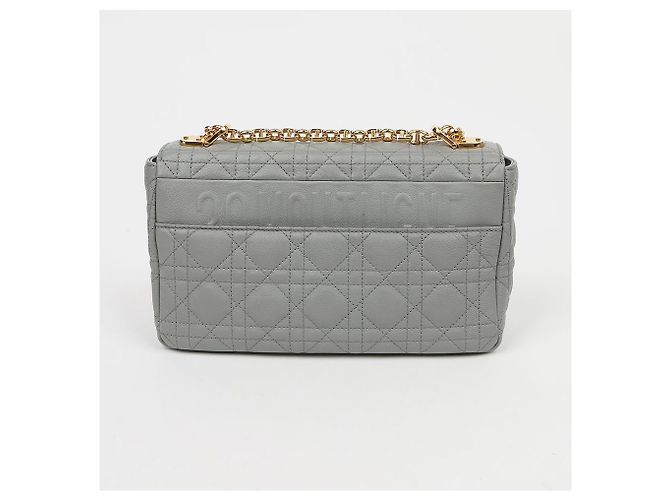 Dior Borsa a Spalla Canoe Cannage Medium Chain Nero - vista 4