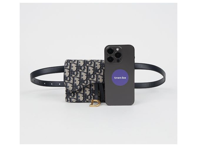 Dior Oblique Saddle Belt Pouch Blue - view 12