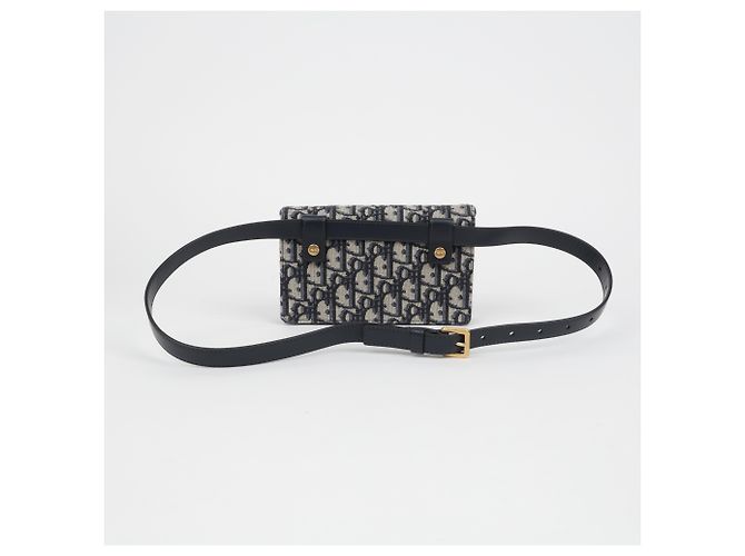 Dior Oblique Saddle Belt Pouch Blue - view 4