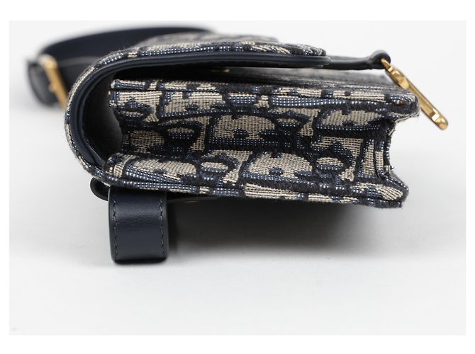 Dior Oblique Saddle Belt Pouch Blue - view 5