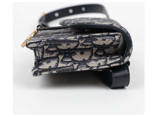 Dior Oblique Saddle Belt Pouch Blue - view 6