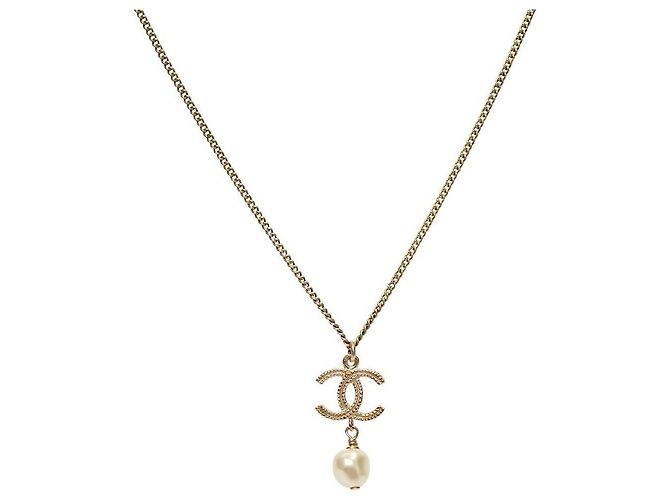 Collana Chanel Pearl Drop Oro - vista 2