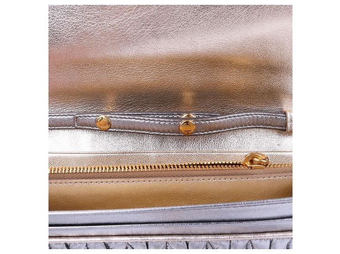 Miu Miu Mini Borsa a Tracolla Argento Pelle - vista 10