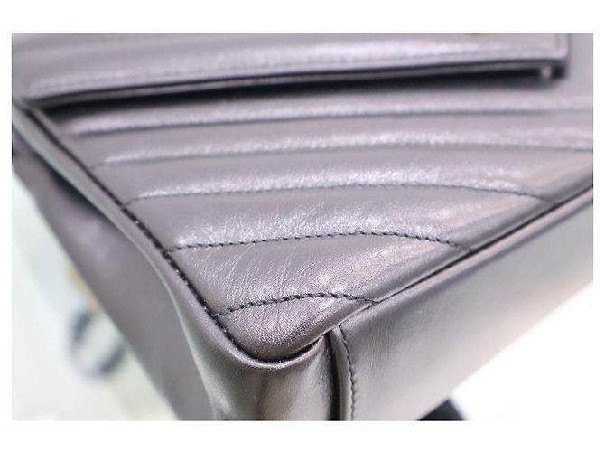 Autre Marque Borsa a spalla dorata con catena media - vista 11