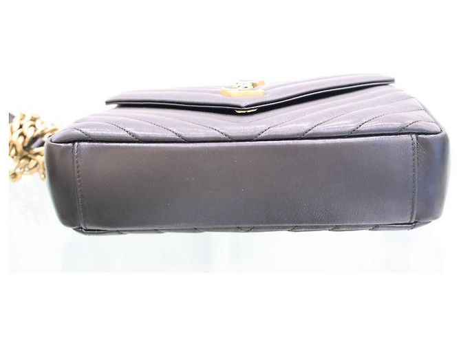 Autre Marque Borsa a spalla dorata con catena media - vista 6