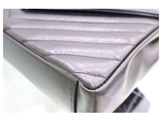 Autre Marque Borsa a spalla dorata con catena media - vista 8