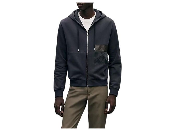 Hermès Maglione con cappuccio e zip con dettaglio Eperon d'Or en Perspective - vista 2