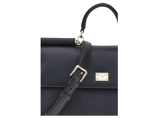 Dolce & Gabbana Borsa a tracolla Bos Taurus in pelle di vitello nera - vista 4