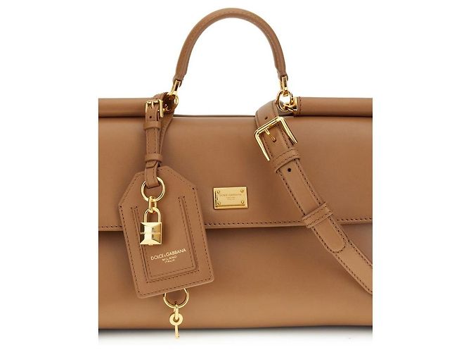 Dolce & Gabbana Borsa a tracolla Bos Taurus in pelle di vitello beige - vista 4