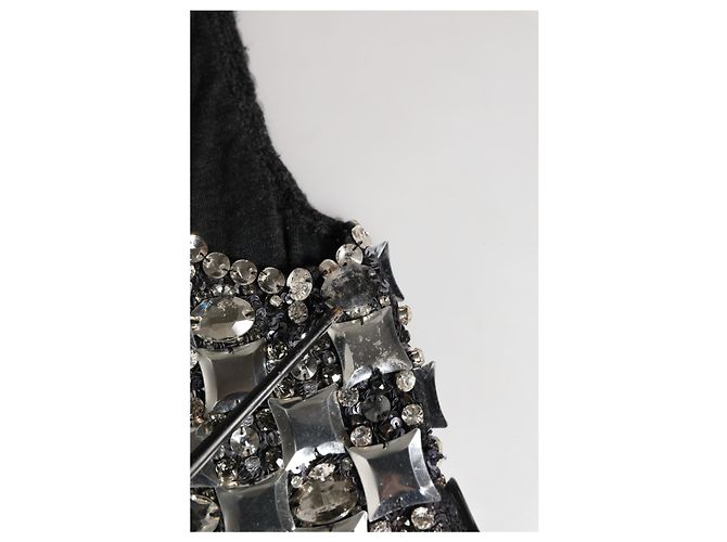 Dolce & Gabbana Balaclava in lana nera con cristalli - vista 5