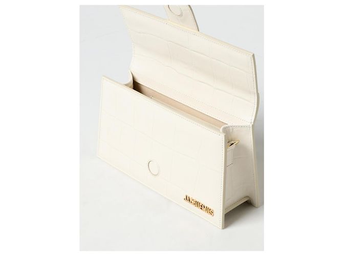 Jacquemus Borsa Ivory Cocco Le Grand Bambino - vista 4