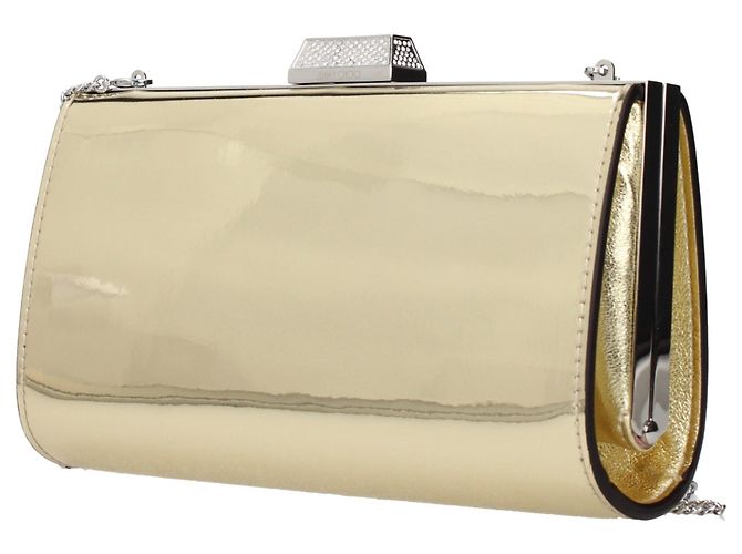 Jimmy Choo Clutch in pelle dorata - vista 2