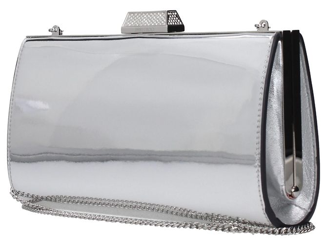 Jimmy Choo Pochette in pelle grigia - vista 2