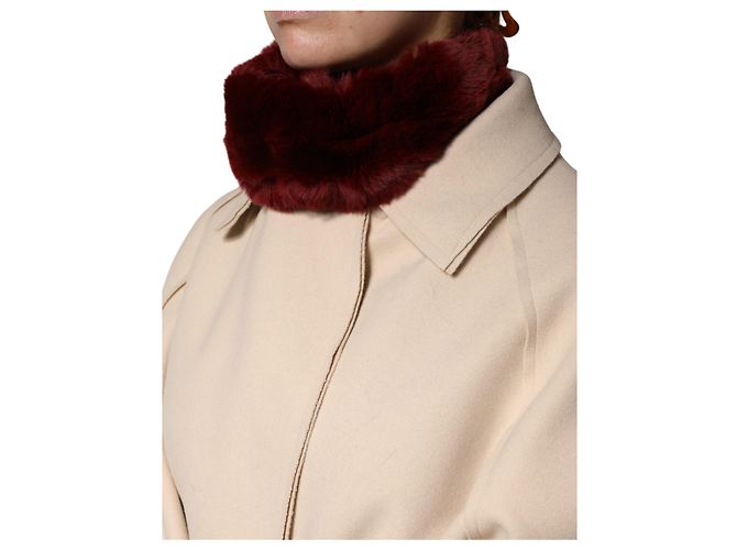 Dolce & Gabbana Colletto in pelliccia di agnello rosso da donna x Sciarpa - vista 2