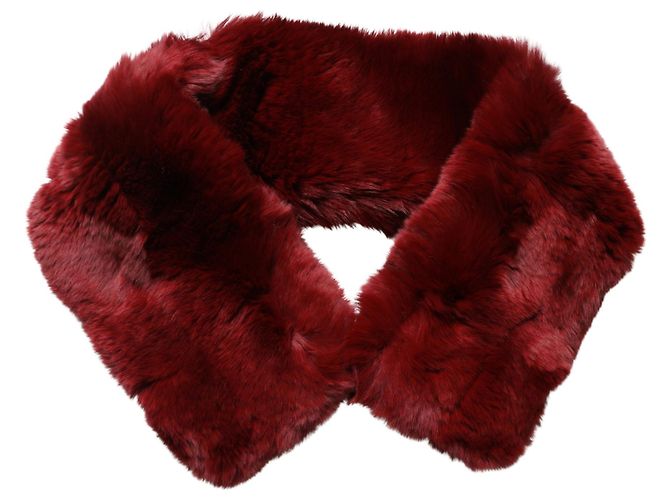 Dolce & Gabbana Colletto in pelliccia di agnello rosso da donna x Sciarpa - vista 5