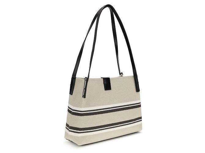 Balmain Borsa a tracolla in cotone beige - vista 3