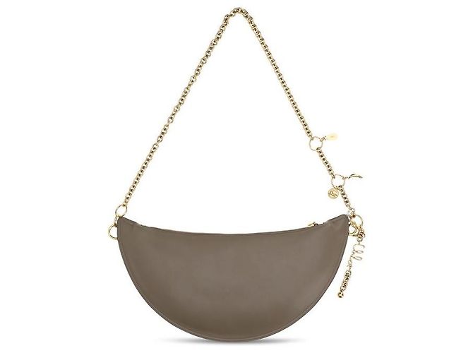 Chloé Borsa a tracolla Bos Taurus in pelle di vitello grigia - vista 2