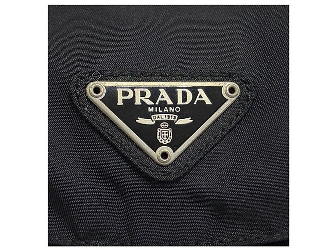 Prada Nylon Triangle Logo Backpack Twenty Black - view 7