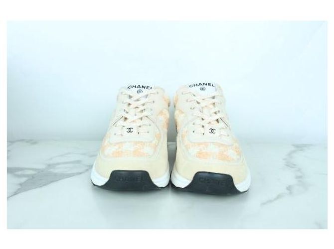 Chanel Sneakers in tweed di cotone con logo CC - vista 5