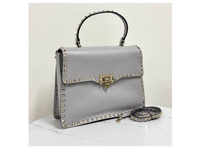 Valentino Borsa Rockstud Tote Bag Shoulder Bag - vista 3