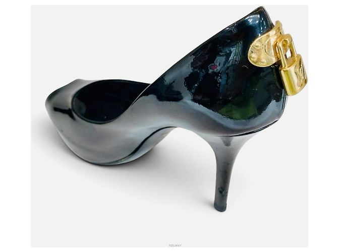 Louis Vuitton Décolleté peep-toe in vernice - vista 6