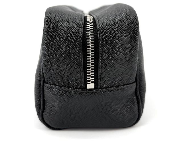 Autre Marque Borsa pouch in pelle grana nera - vista 5