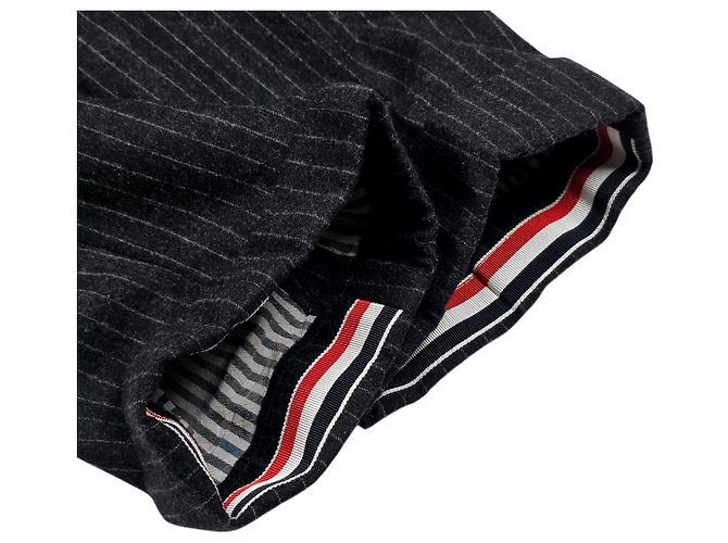 Thom Browne Pantaloni in lana flanella a righe - vista 5
