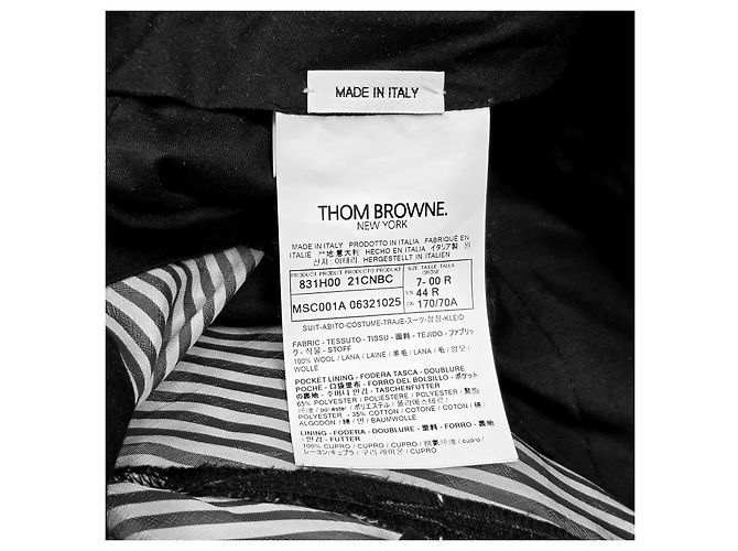 Thom Browne Pantaloni in lana flanella a righe - vista 7